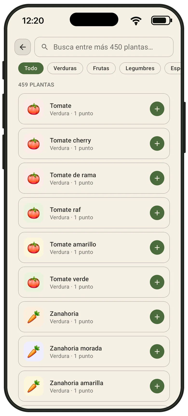 Buscador de plantas de Hojaria
